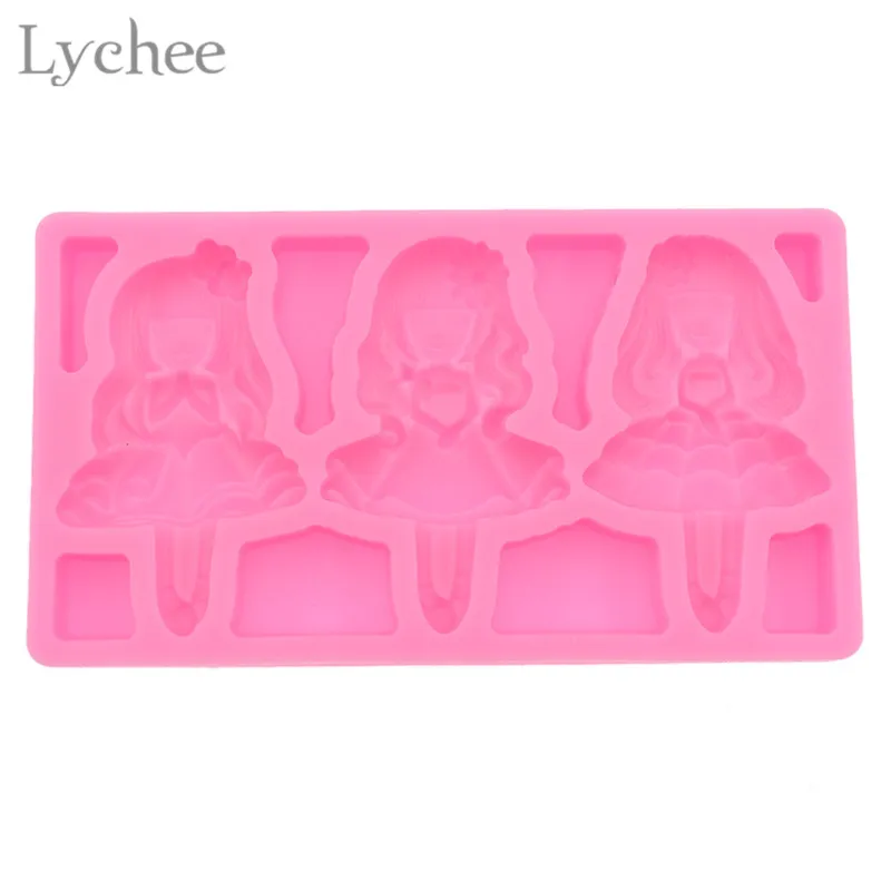 

Lychee Ballet Dancing Girl Shaped Baking Mold 3D Silicone Cake Making Mould Handmade Soap Chocolate Fondant Cake Tools