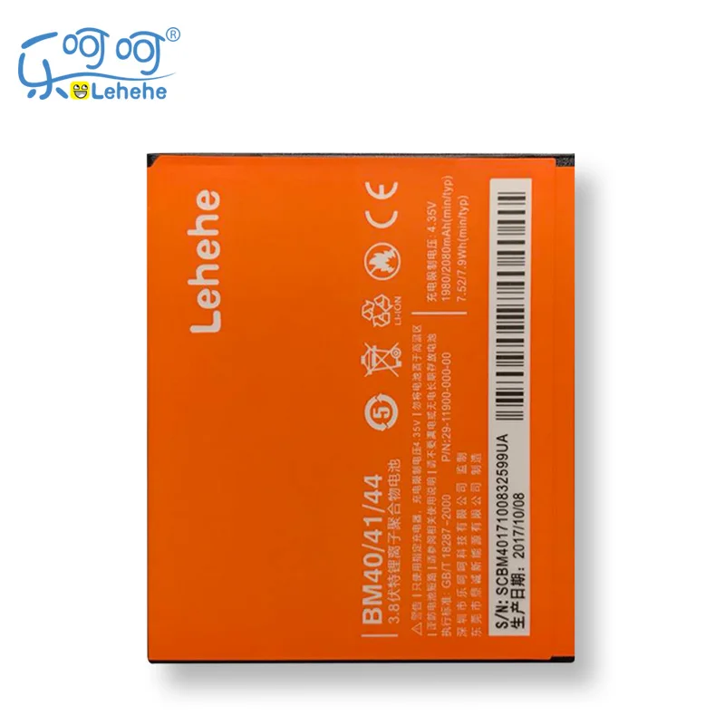 Оригинальный аккумулятор LEHEHE для Xiaomi 2A Redmi 1S 2 BM40 сменная батарея большой емкости