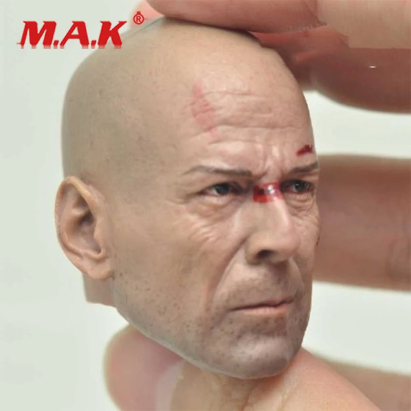 

High Quality 1:6 Scale Bruce Willis Die Hard Male Head Sculpt fit 12" Action Figure for Collection Normal Version as Gift