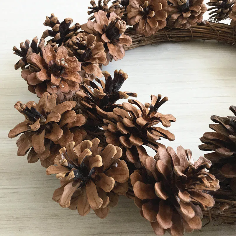 

Artificial Pinecone Garland Door Hanging Ornaments Christmas Wreath for Home Decor MAL999