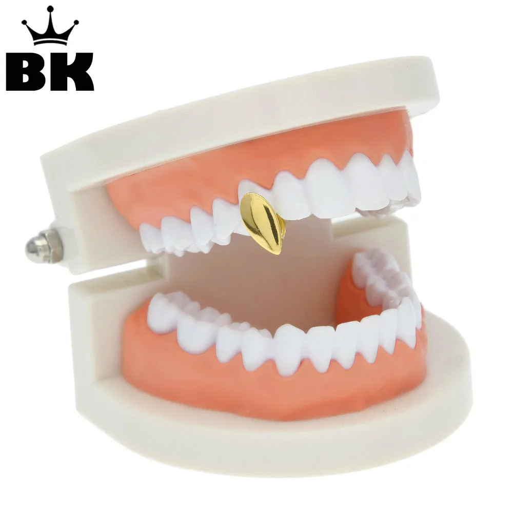 

Hip Hop Gold Silver Color Fang Grill Star Custom Tooth Grills Canine Fangs Dracula Teeth Grill