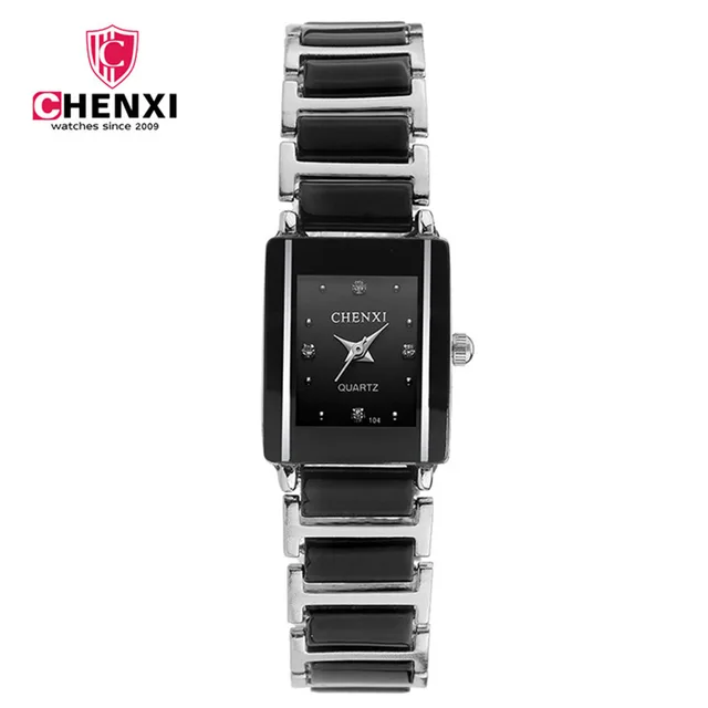 CHENXI Brand Lady Watch Elegant Black Ceramics Simple Minimalism Small Narrow Qu CHENXI Brand Lady Watch Elegant Black Ceramics Simple Minimalism Small Narrow Qu