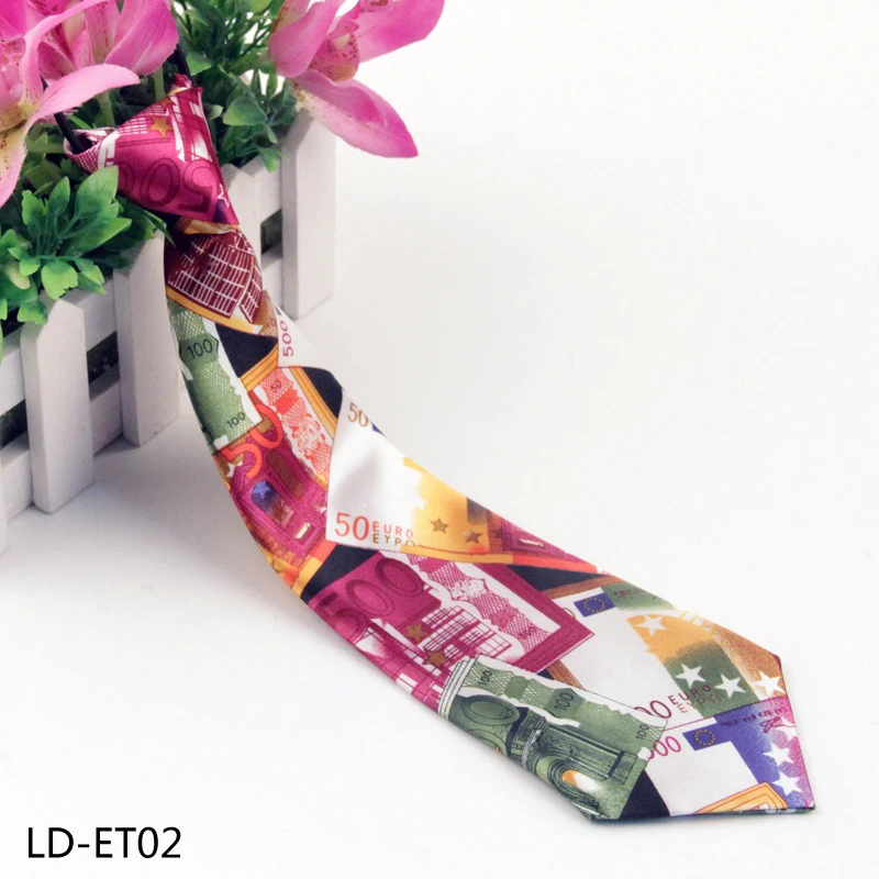 Студенческий детский полиэстеровый Повседневный маленький галстук с рисунком с фабрики - Цвет: LDET02