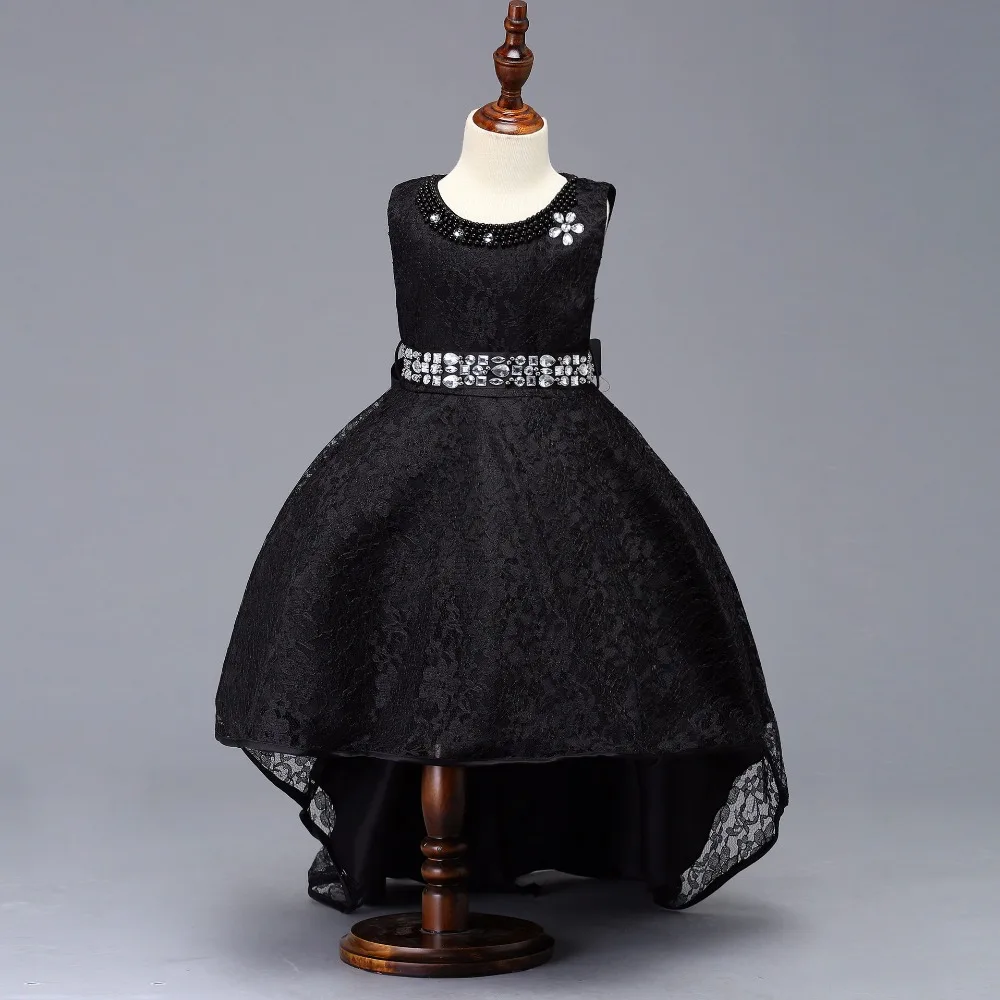 

Top Sale Ballgown High Low Lace Flower Girls Dress For Evening Princess Style Dress Candy Colors