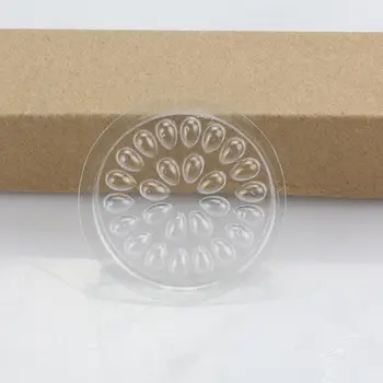 

10Pcs Disposable Flower Shape Eyelash Extension Glue Holder Gasket Pads Plastic Transparent Eyelashes Adhesive Pallet With 27 We