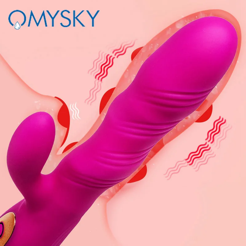G Spot двойная вибрация и вращение кролик вибратор секс игрушки для женщин