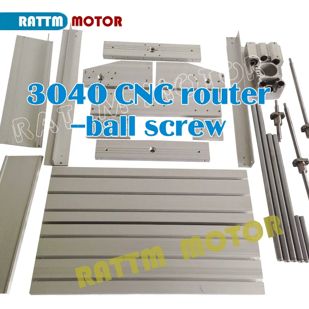 CNC 3040 ruoter машина алюминиевая рама DIY 390x285x55 мм SFU1204 шариковый винт для фрезерного станка с ЧПУ