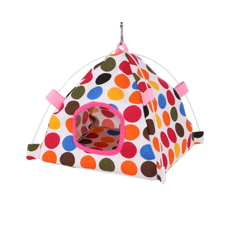 Pet Multi Shapes Optional Canvas Hammock for Small Animals Bird Hanging Tent Nest Window Viewing Bird House