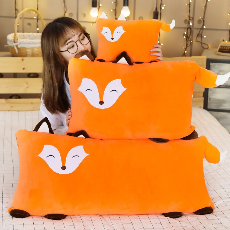 

Kawaii Fox Cat Pig Tortoise Cartoon Square Pillow Throw Pillow Cushion Soft Plush Textile Square Printing Cute Kids Girls Gifts