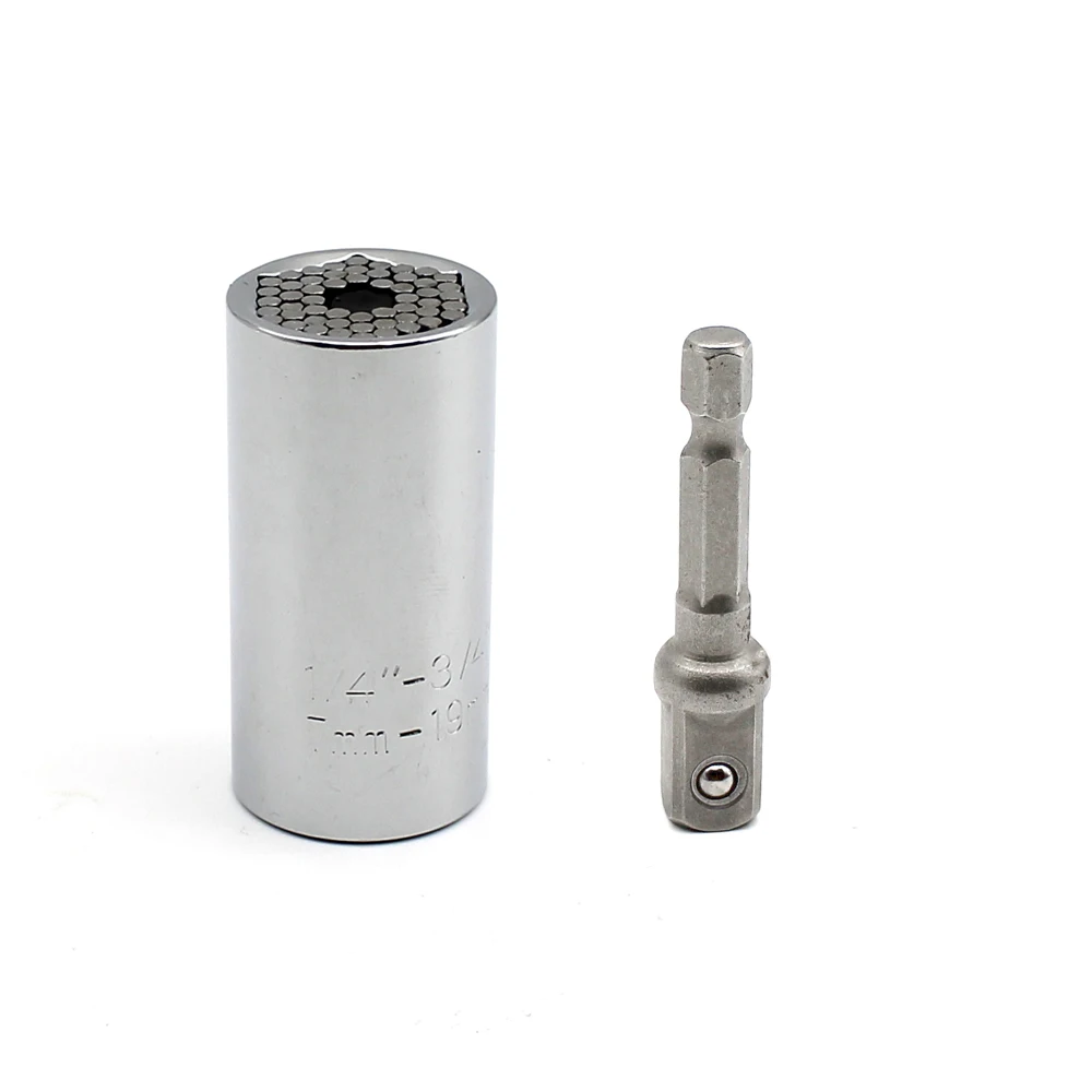 

Universal Torque Wrench Head Set Socket Sleeve 7-19mm Power Drill Ratchet Bushing Spanner Key Magic Multi Hand Tools