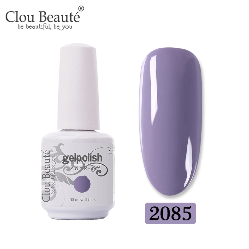 Clou Beaute 375 цветов набор гель-лаков полуперманентный Vernis Матовый верхний слой УФ-гель для ногтей топовый лак впитывающий Гель-лак - Цвет: 2085