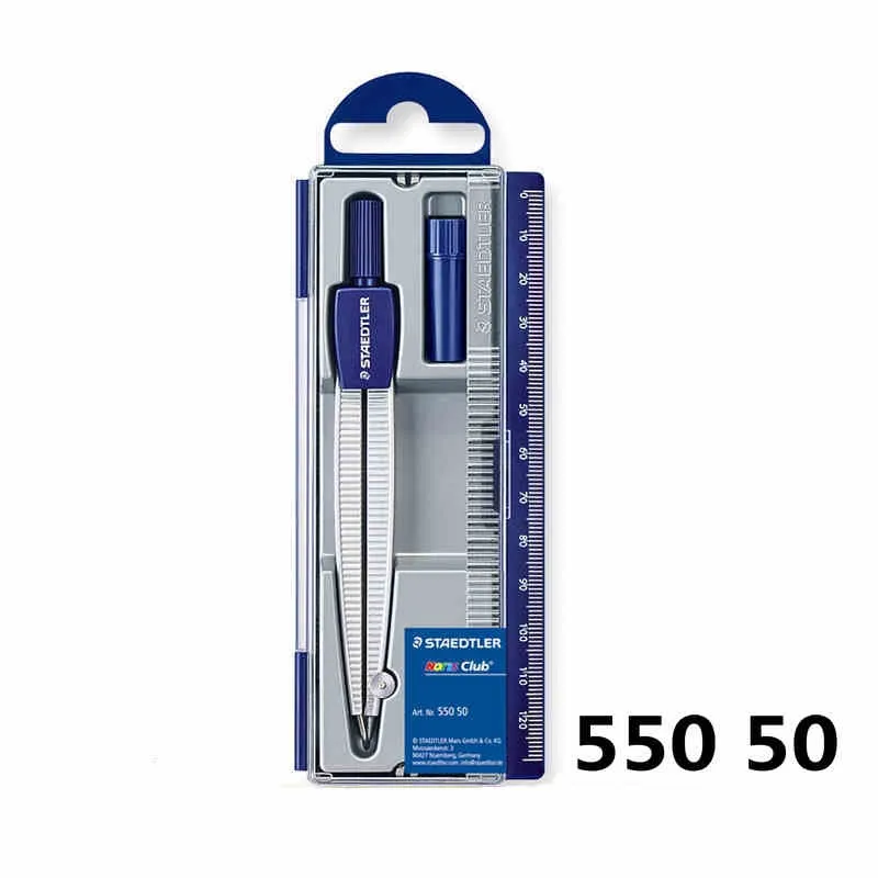 Staedtler Noris Club 550 50/55/60 школьная набор компасов со свинцом, универсальный адаптер составление механический инструмент