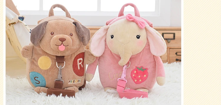 Детский рюкзак с ремнем на поводке, плюшевая кукла, школьный рюкзак для малышей, сумка с защитой от потери
