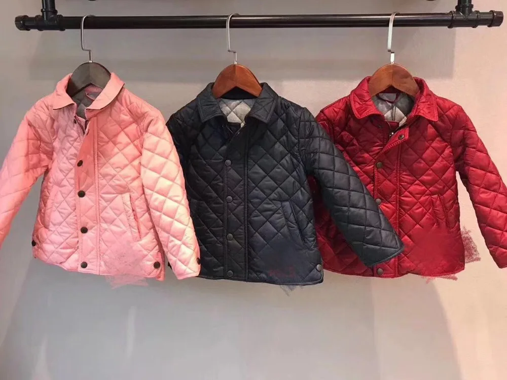 

Kids Jackets 2018 Winter Brand Pink Red Blue Coat Jacket Turndown Collar Toddle Boy Girls Coat Outwear For Kids Clothing