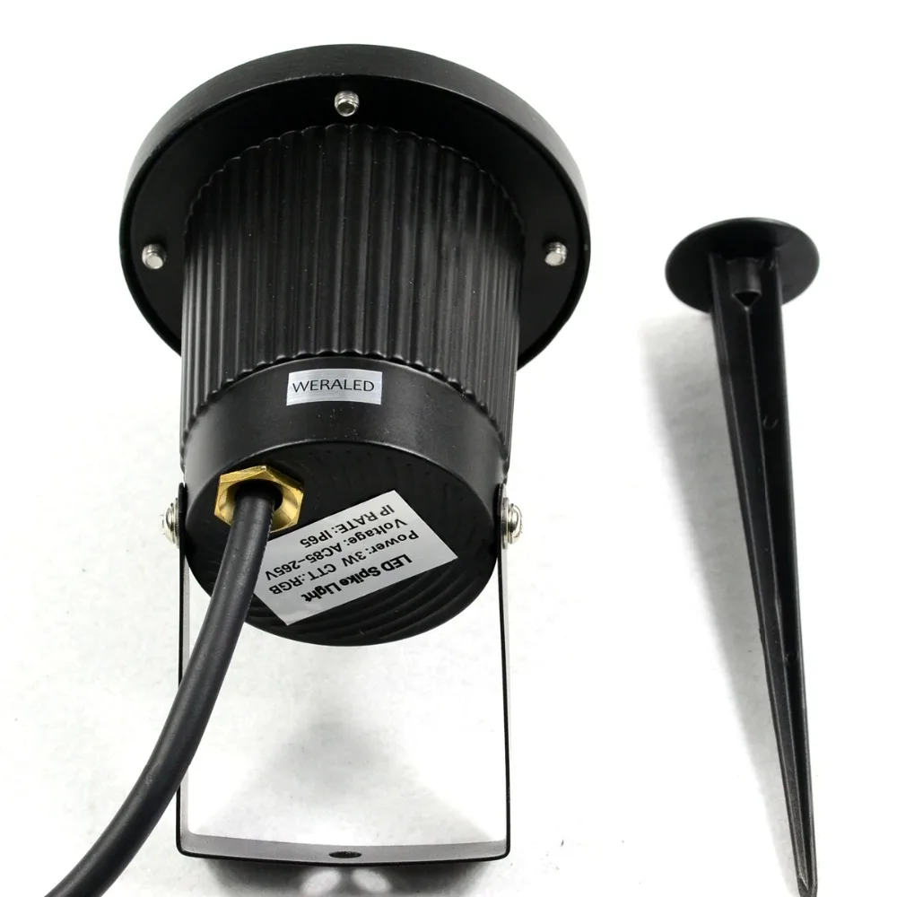 Kopen WERALED 3 W Volledige Kleur Outdoor Tuin Landschap Licht LED Gazon Lamp IP65 Waterdicht Verlichting Led Licht Tuinpad Spots