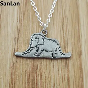 

20pcs cute little prince elephant boa jewelry elephant Good Luck Baby Elephant necklace little prince necklace SanLan