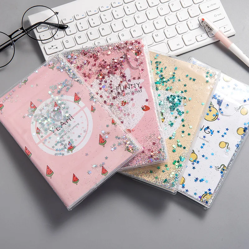 

PVC cover schedule planner 80 Sheets colored inner page cartoon fruit pattern lovely style diary monthly planner