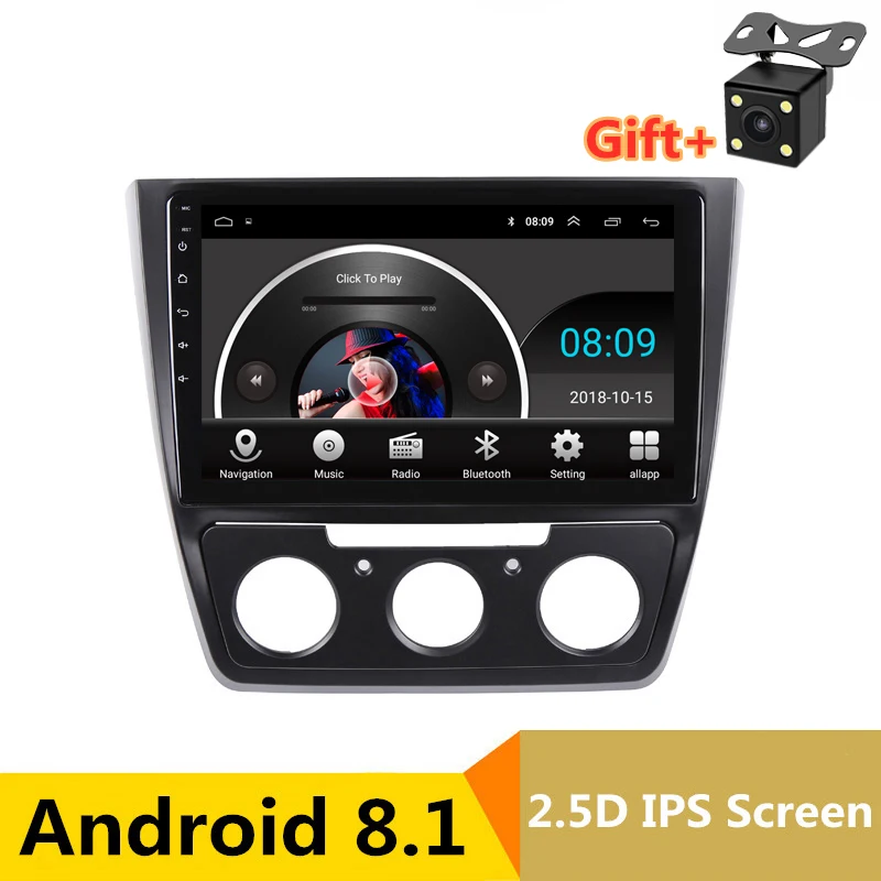 1" 2.5D ips Android 8,1 автомобильный DVD мультимедийный плеер gps для MQB Skoda Yeti аудио автомобильный Радио Стерео навигация