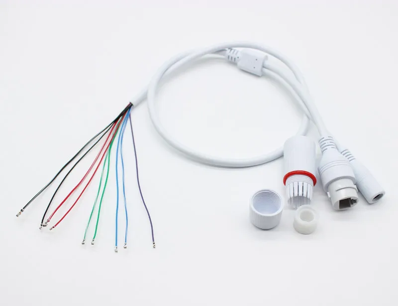 Weatherpoof CCTV IP Сетевая камера PCB модуль видео кабель питания RJ45 гнездовые и DC разъемы