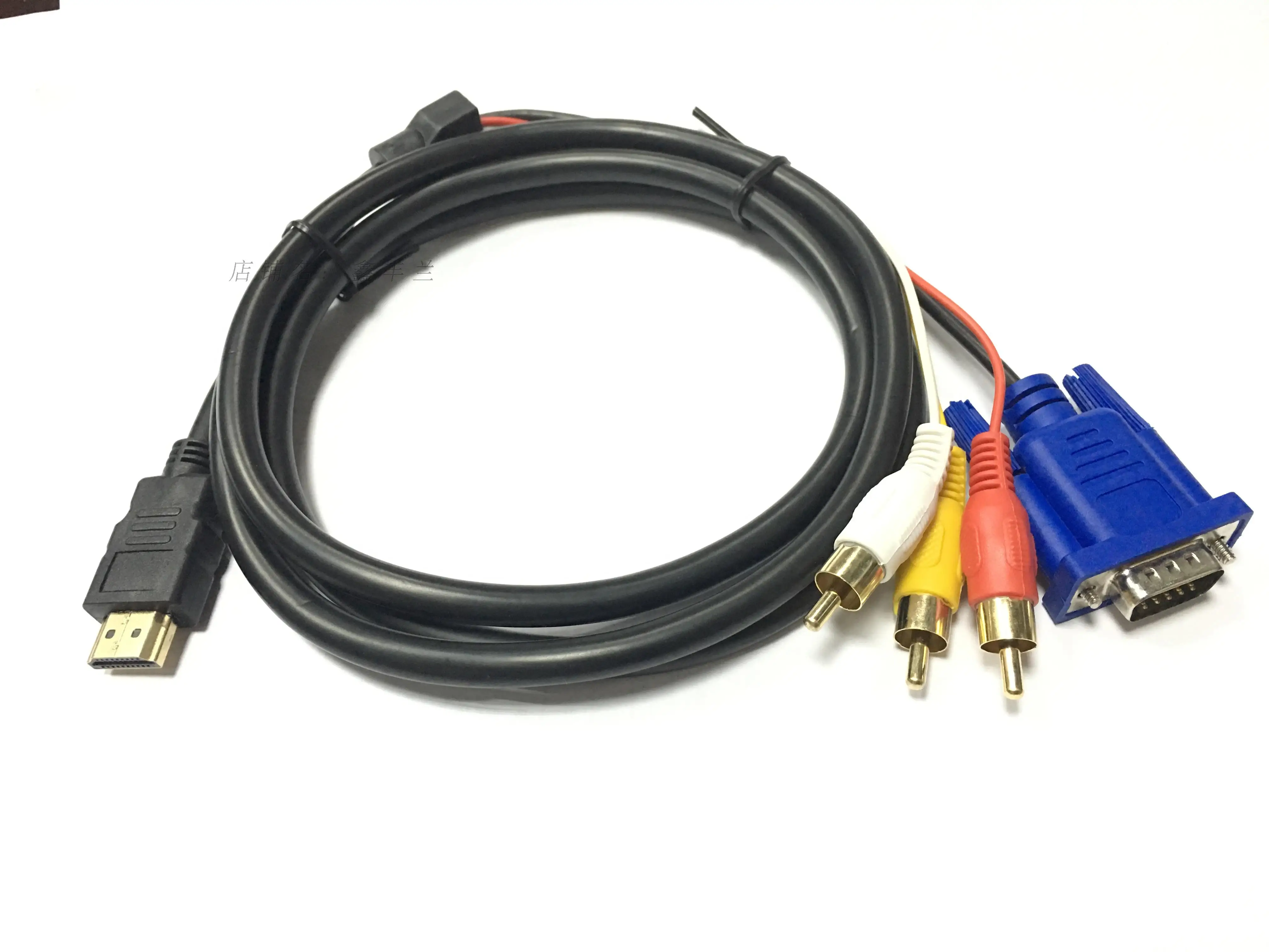 10 قطعة الذهب زرعت جديد HDMI HDTV إلى VGA HD15 Y/الرصاص/العلاقات العامة 3 RCA محول كابل gm
