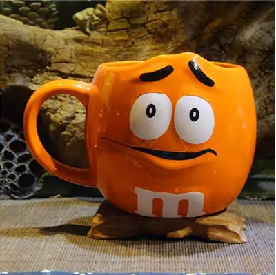 Симпатичные M& M's мм бобы кофе молоко Cupcup керамическая Цветная глазурь фруктового сока чайная чашка блюдце вода чайная чаша Oatmea инструмент для воды - Цвет: 02