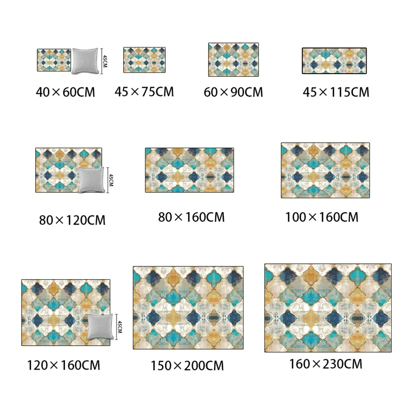 AOVOLL винтажный Американский геометрический марокканский этнический стиль, коврик для спальни, гостиной, ковер для спальни и гостиной