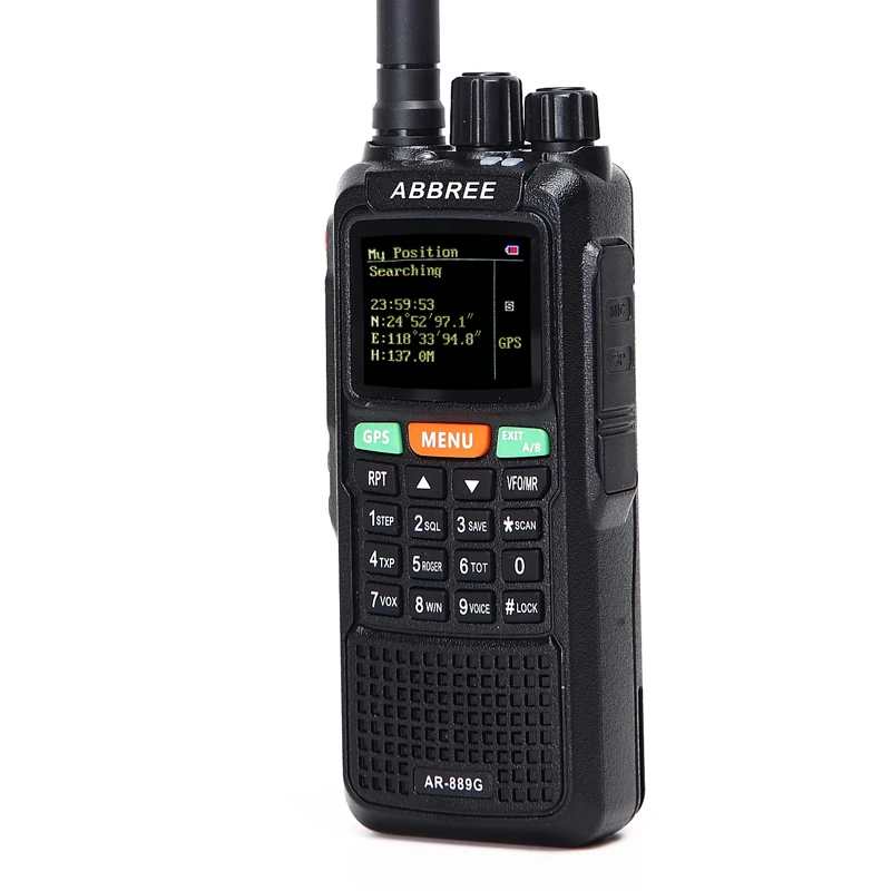 2 шт. ABBREE AR-889G рация с gps местоположение Обмен 10 W ночь Подсветка поперечная полоса Repeate дуплекс рабочее SOS сканирования радио