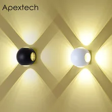 Apextech Креативный светодиодный настенный светильник Cree 12 Вт в форме шара, наружный настенный светильник Mordern в скандинавском стиле, художественный Музейный, студийный, домашний декор