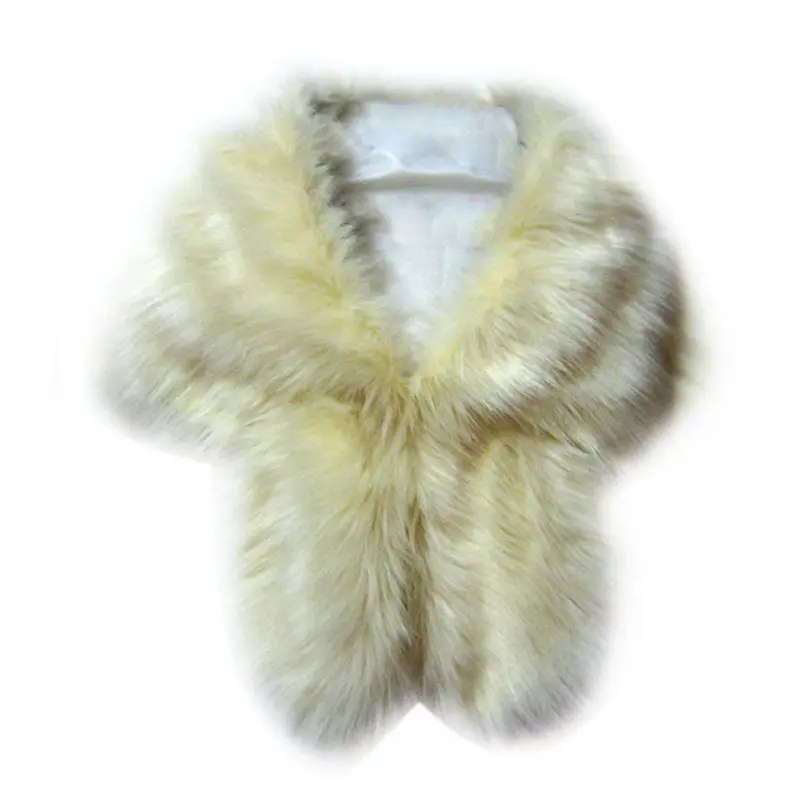 Faux Fur Wedding Coats Winter Warm Jacket Women Shrug Shawl Outerwear Lady Cape Daily Wear