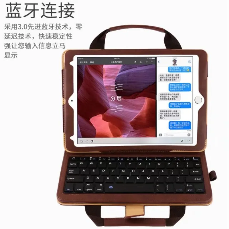 

Portable Leather Case Detachable Bluetooth Keyboard for iPad 5 ipad air Wallet Stand Cover for iPad 6 iPad Pro 9.7" Handbag Case