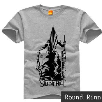 

Silent Hill Pyramid Head Cosplay Tee Anime Short Sleeve Gray/White T-shirt