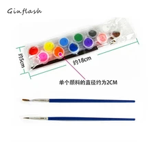 12 colors with 2 paint brushes per set acrylic paints for oil painting Nail art clothes art digital painting wall painting fashionable oumaxi 12 colors acrylic nail paints for 3d nail art drawings and designs