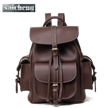 2016 Bolso Famoso de la Marca Mujeres Famale Inglaterra Estilo de Diseño de Alta Calidad de La Pu de Cuero Mochila Hombres Mochila Sac a Dos Negro