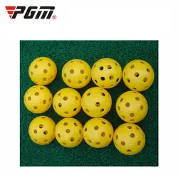 Подлинный PGM высококачественный пластиковый гольф для спорта на открытом воздухе желтый полый мяч для помещений практическая игра для