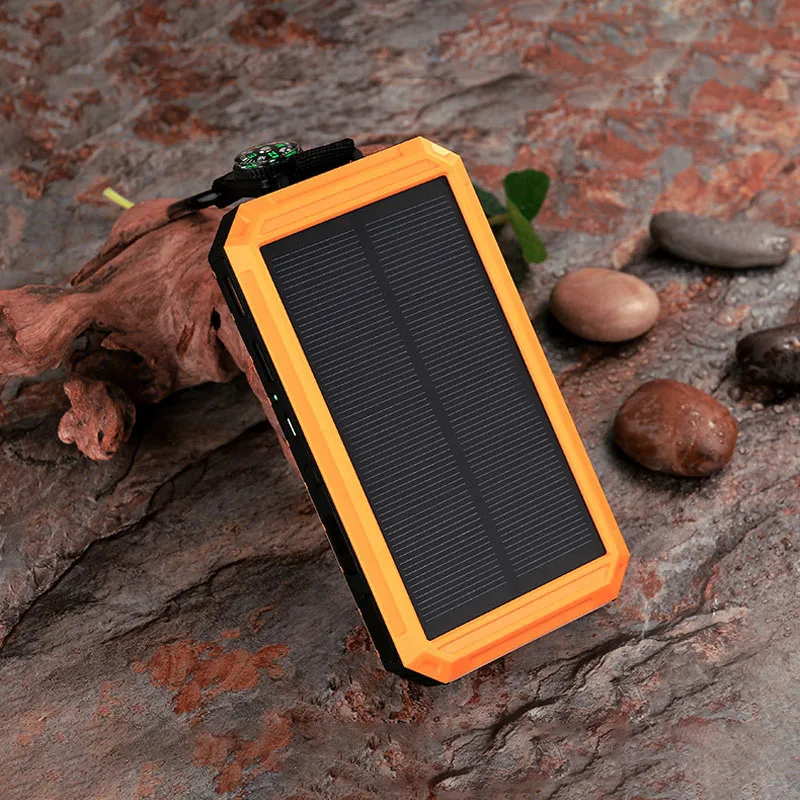 15000 mAh Солнечная батарея портативная Внешняя Аккумулятор на солнечной батареи