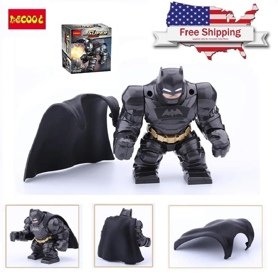 Decool 0295 Superheroes 8 см + большой мужской размер вооруженный Бэтмен строительные блоки