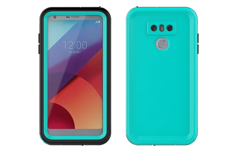 Роскошный IP68 настоящий водонепроницаемый чехол для LG G6 под защитой от воды чехол для плавания и дайвинга для LG G6 чехол для телефона Бесплатные держатели для телефонов - Цвет: Зеленый