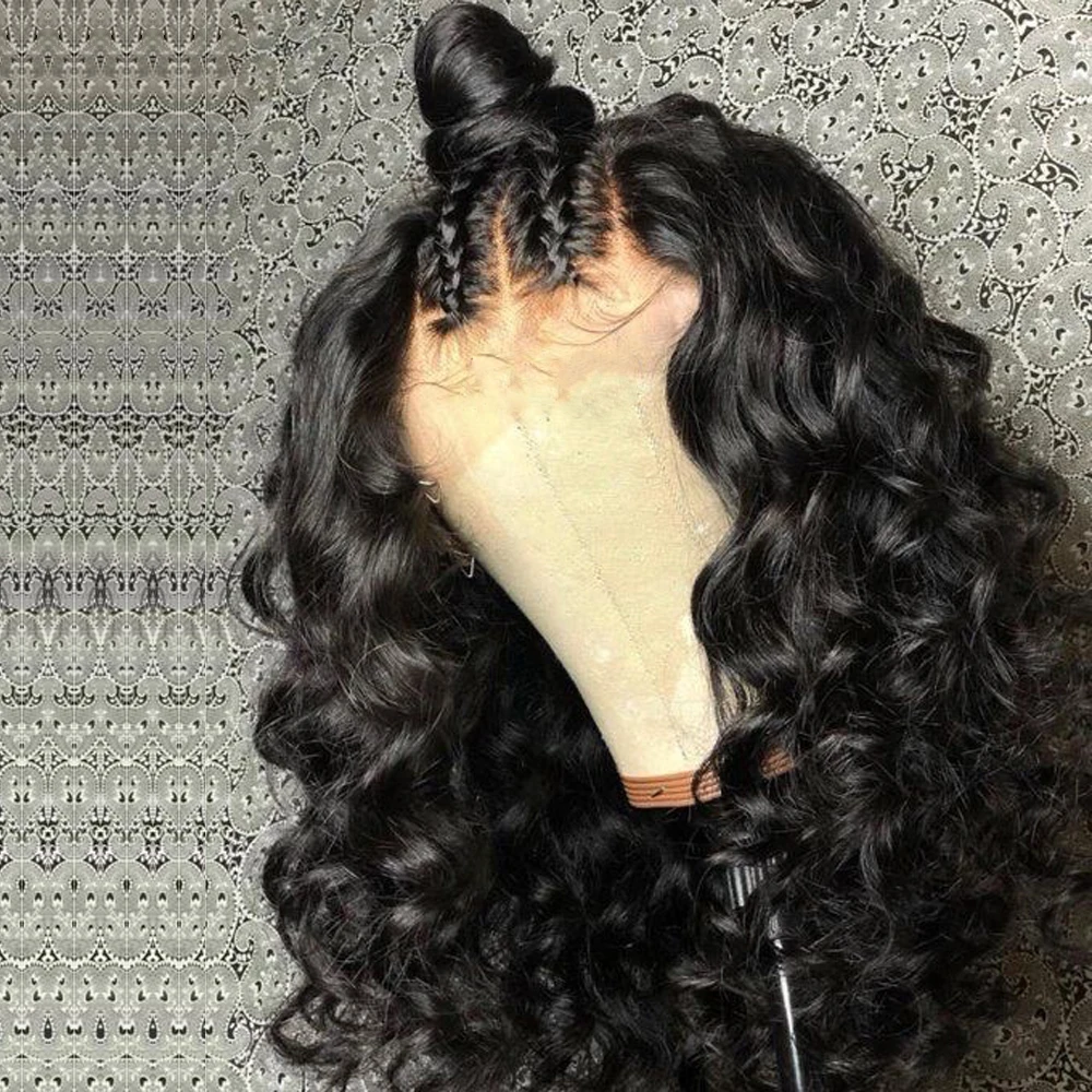 Eversilky Lace Front Human Hair Wigs Short Deep Wave Lace Wig Pre Plucked Natural Hairline Wet And Wavy Free Part Black Wig