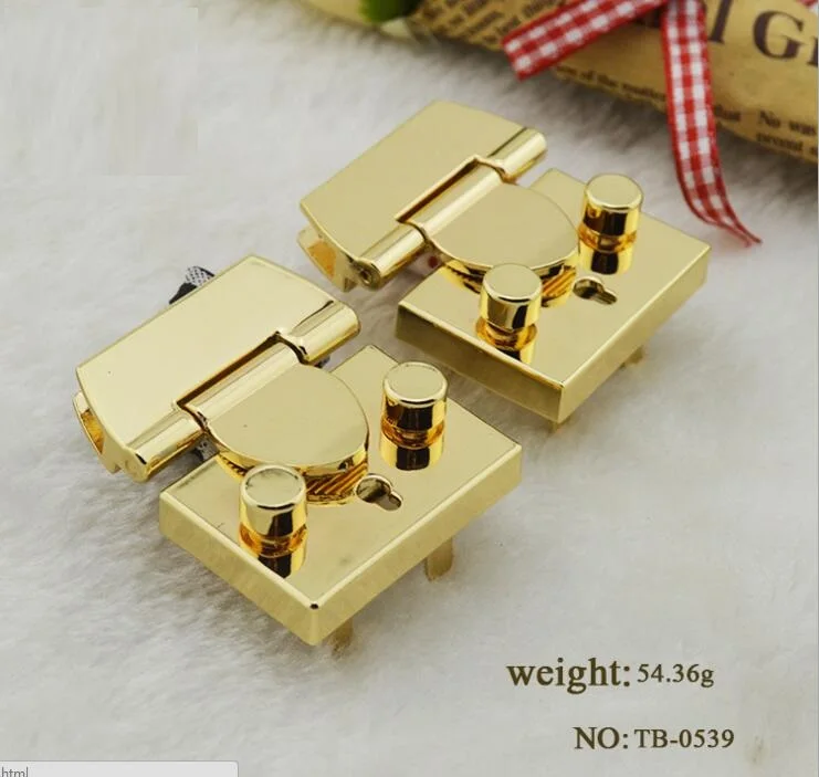 

(5 PCS/lot) high grade quality electroplating bright surface lady brand box handbag hardware button lock accessories