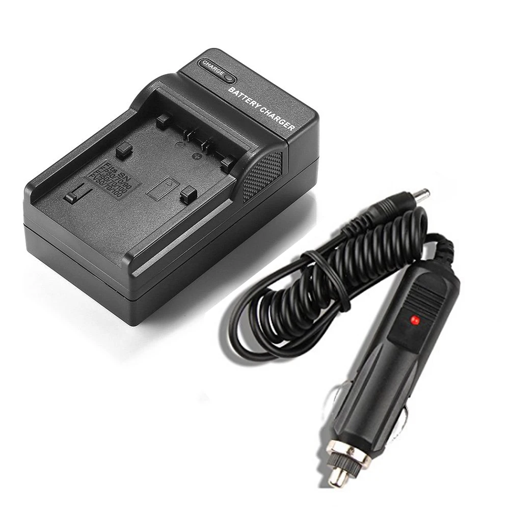 Top Deals Black Charger + Car Charger Data Cable for Sony HandyCam DCR