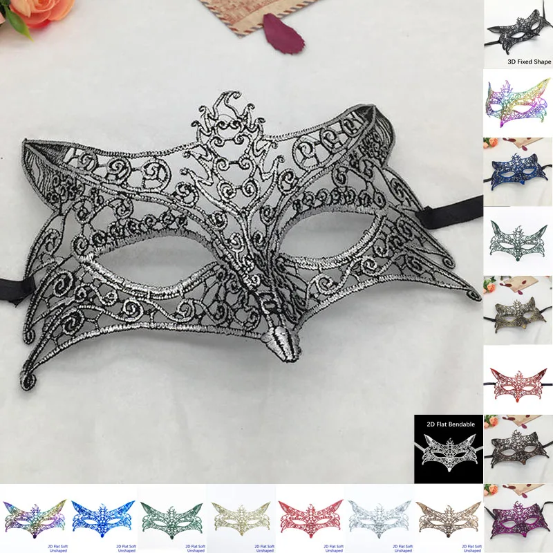 

Wolf Head Ladies Sexy Lace Masquerade Mask for Carnival Halloween Masquerade Half Face Ball Party Masks Fancy Dress Costume #30