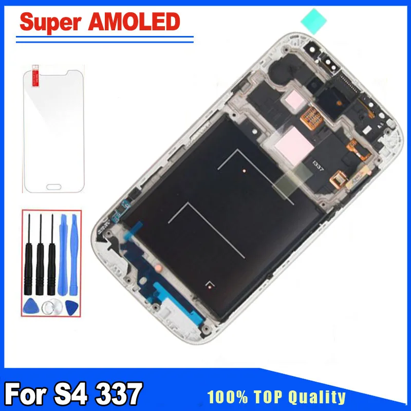 

100% Super AMOLED Quality For Samsung Galaxy S4 i9500 i9505 i337 i545 LCD Display Touch Screen With Frame Assembly