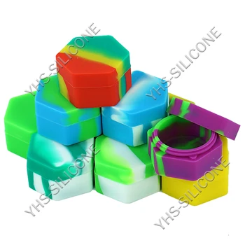 

26ml Hexagon Silicone Container Storage Box for Oil Silicone Wax Box Colorful Storage Small Container Smoking Accessories