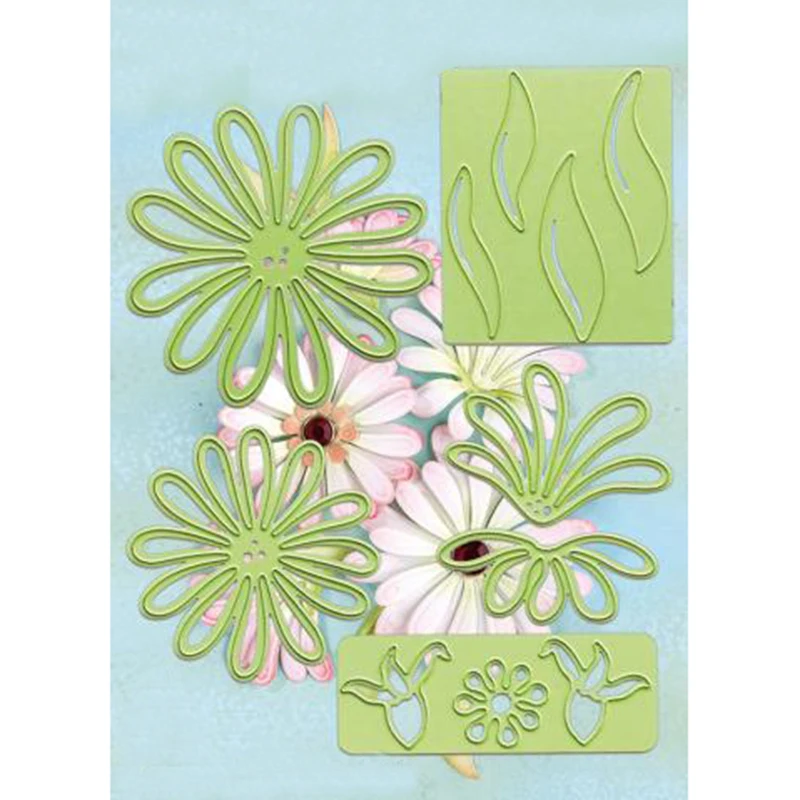 

HamyHo Flower Pieces Frame Metal Cutting Dies for Making Scrapbooking Craft Embossing Paper Cards DIY Etched Die Cuts