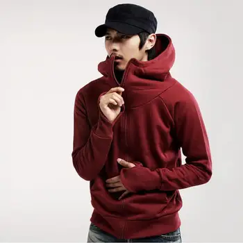 

ZACOO Men Warm Zipper Hoodie Fashion Hooded Slim Fit Jacket Coat Casual Tops