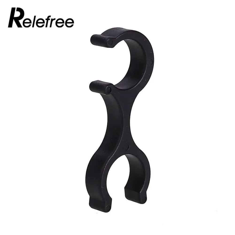 Trekking Pole Waking Stick 8 Shaped Clip Clamp Accessory Black Portable