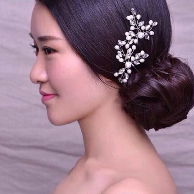 Vintage Wedding Bridal Hair Accessories Hairpins Stick Women Vintage Wedding Bridal Hair Accessories Hairpins Stick Women Crystal Rhinestone Diamante Clips Bridesmaid