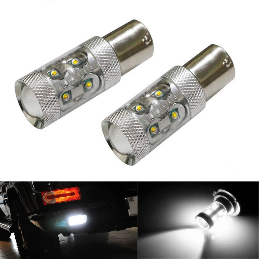2pcs 1156 7506 BA15s 50W CREE White Reverse LED Car Reverse Backup