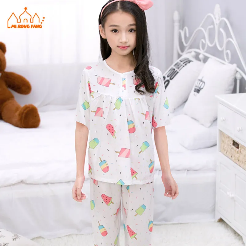 xiaDiscount Summer Baby Girls Pajamas Sets Cartoon Casual Modal Short