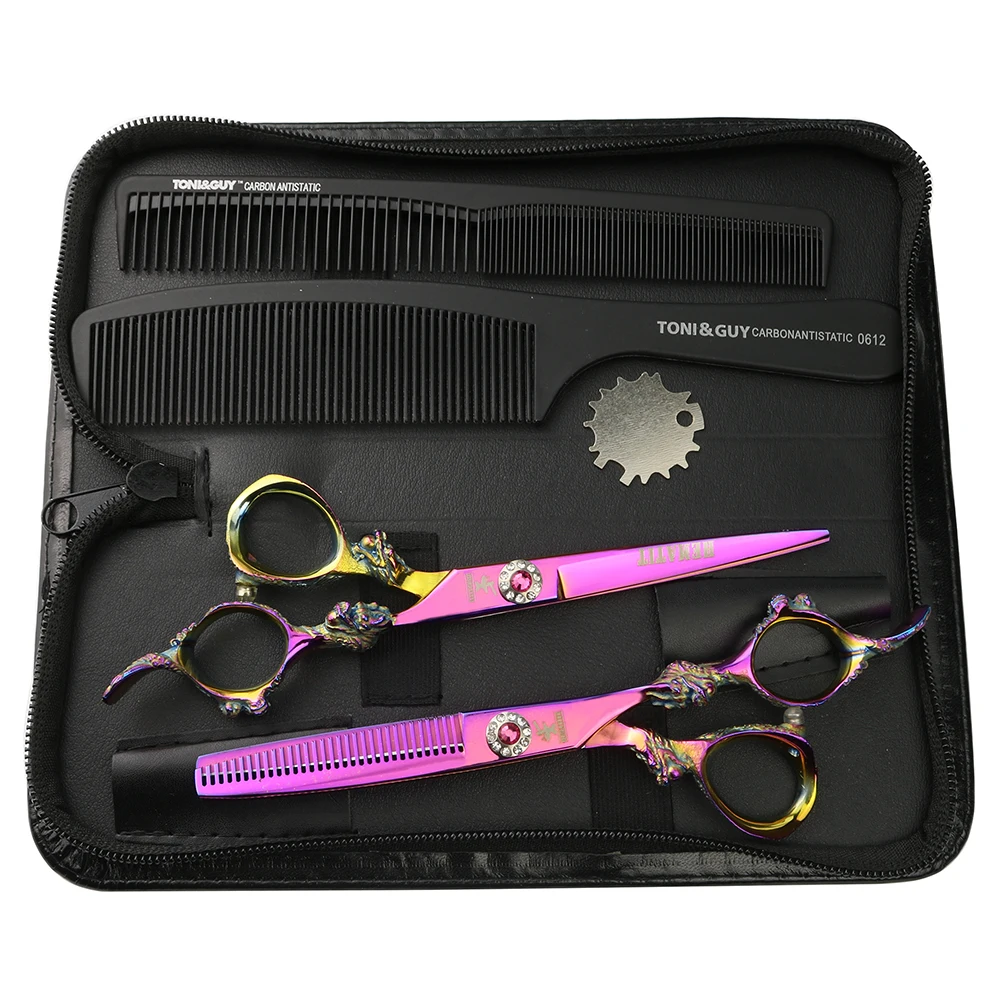 6-inch волос уточнение Парикмахерские Ножницы сочетание парикмахерские инструменты 17,5 см комплект ножницы и ножницы комплект